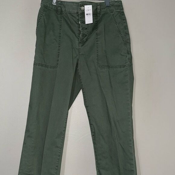 LOFT Green Denim Ankle Jeans 4 - Picture 4 of 13